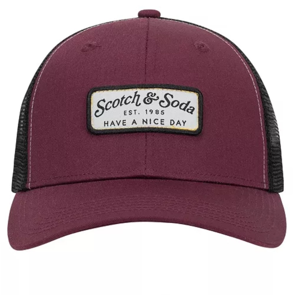 ✅✅Scotch & Soda Men's Have a Nice Day Trucker Hat DK Purple